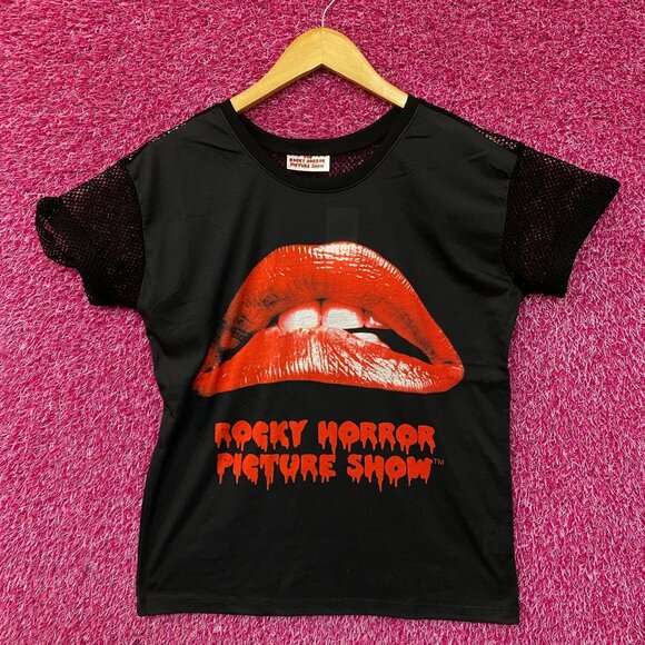 The Rocky Horror Picture Show Red Lips Mesh T-Shirt Medium - Picture 1 of 4